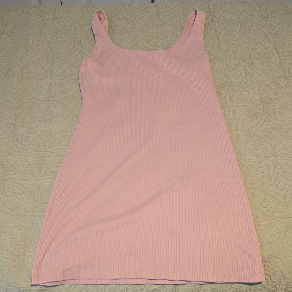 H&M Divided Light Pink Ribbed Tank